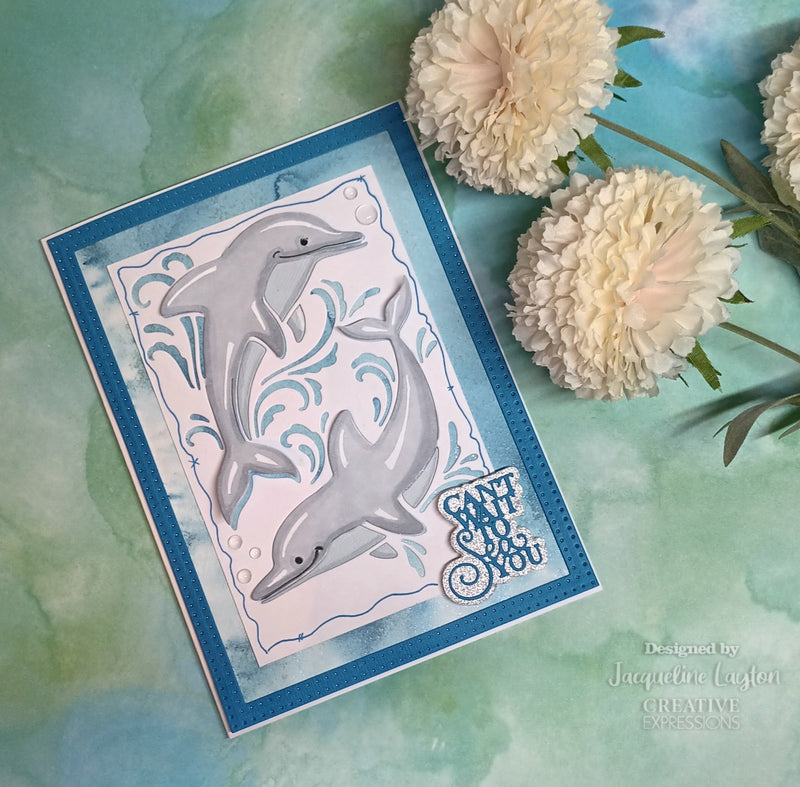 Creative Expressions Paper Cuts Cut & Lift Dolphin Dive Craft Die-6