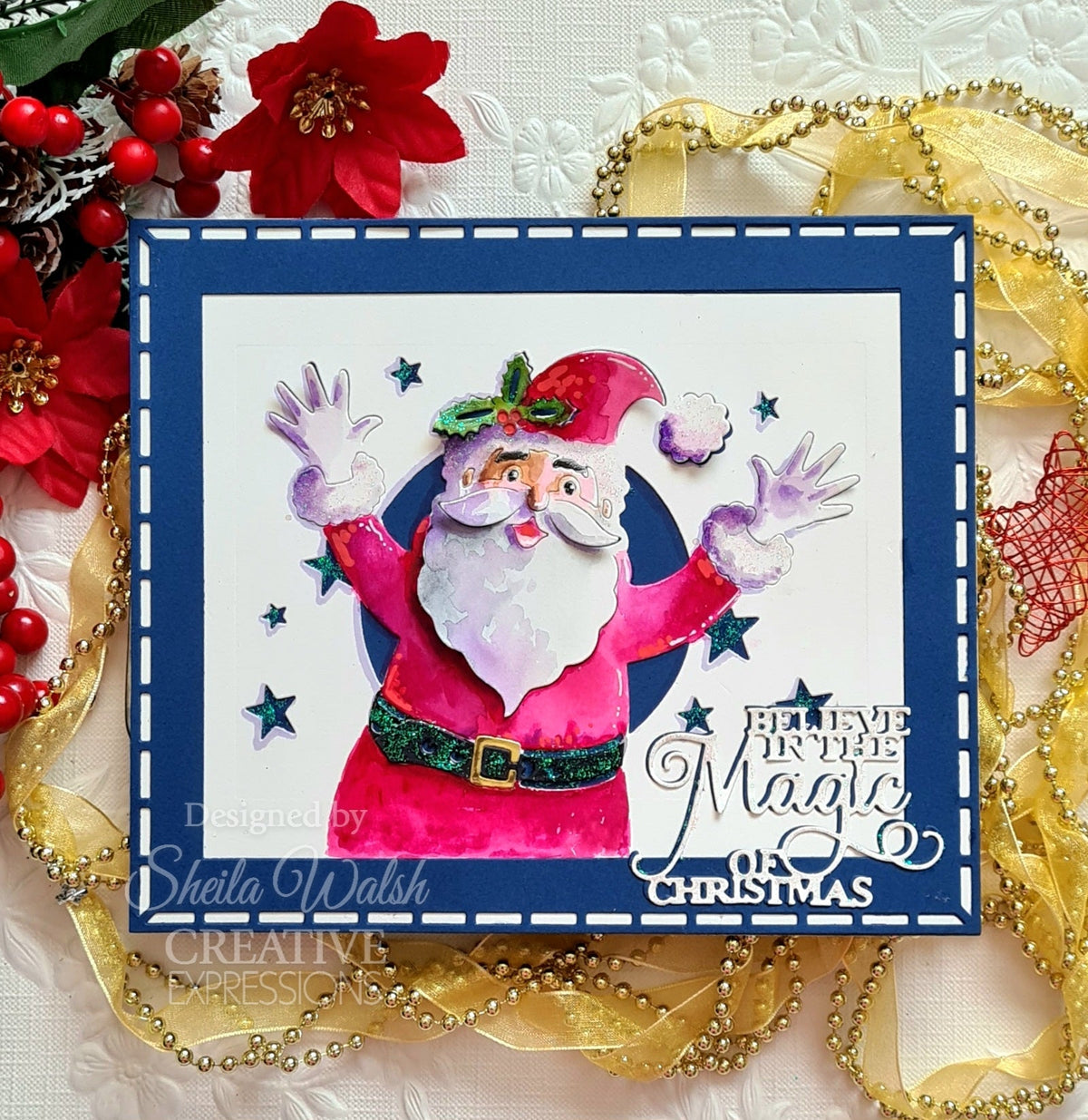 Troquel para manualidades Jolly Santa de la colección Cut & Lift de Creative Expressions Paper Cuts-6