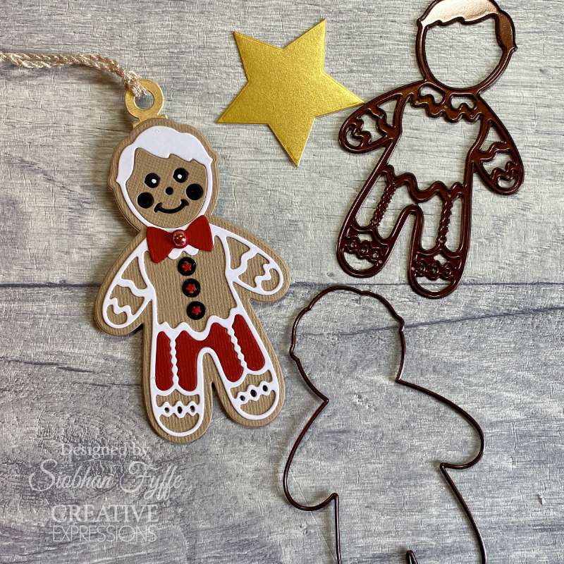 Matrice de découpe Creative Expressions Paper Cuts - Bonhomme en pain d'épices festif-2
