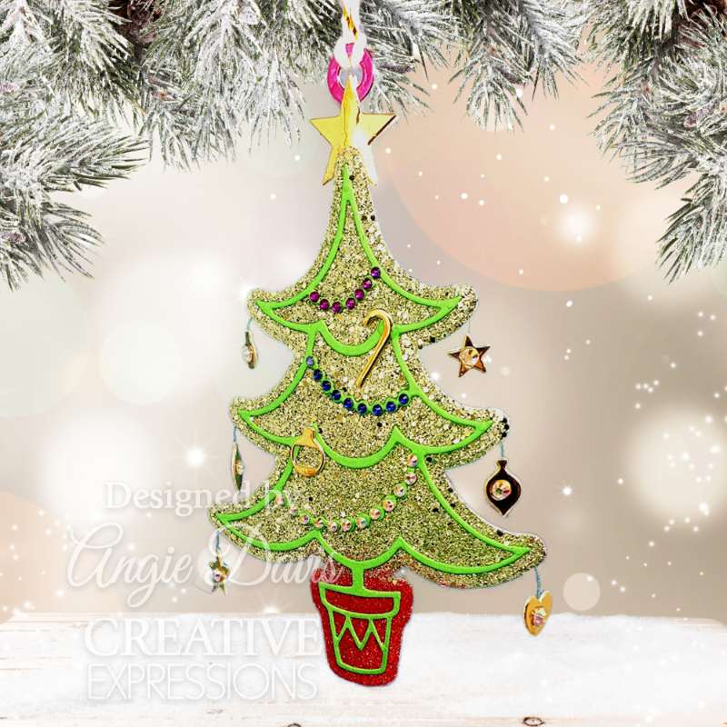 Creative Expressions Paper Cuts Festive Christmas Tree Craft Die-7