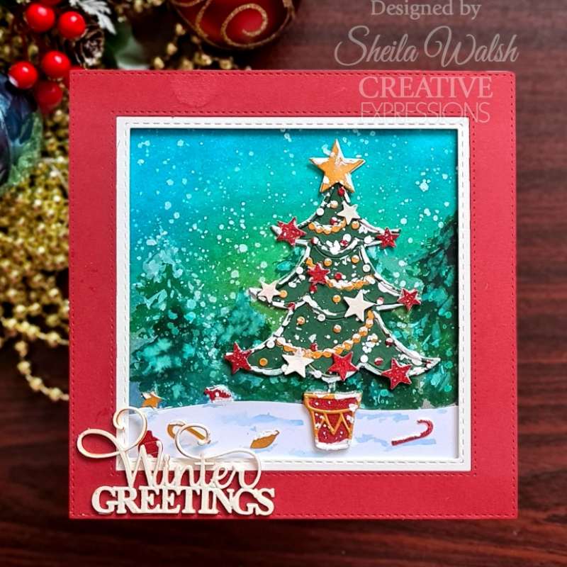 Creative Expressions Paper Cuts Festive Christmas Tree Craft Die-13