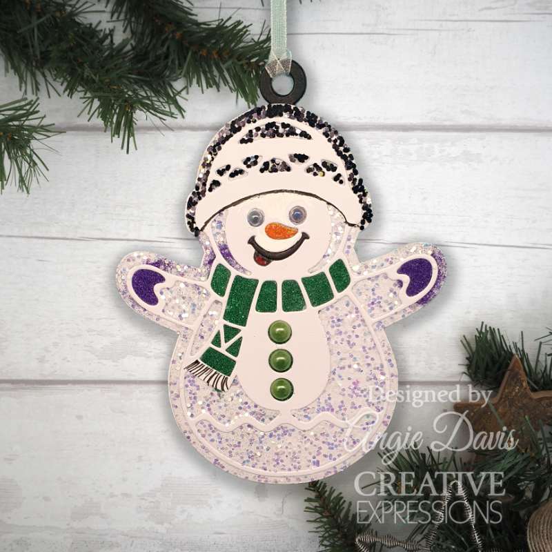 Creative Expressions Paper Cuts Festive Snowman Craft Die-4