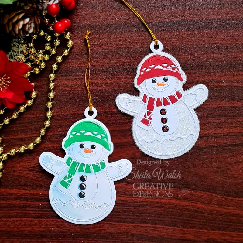 Creative Expressions Paper Cuts Festive Snowman Craft Die-10