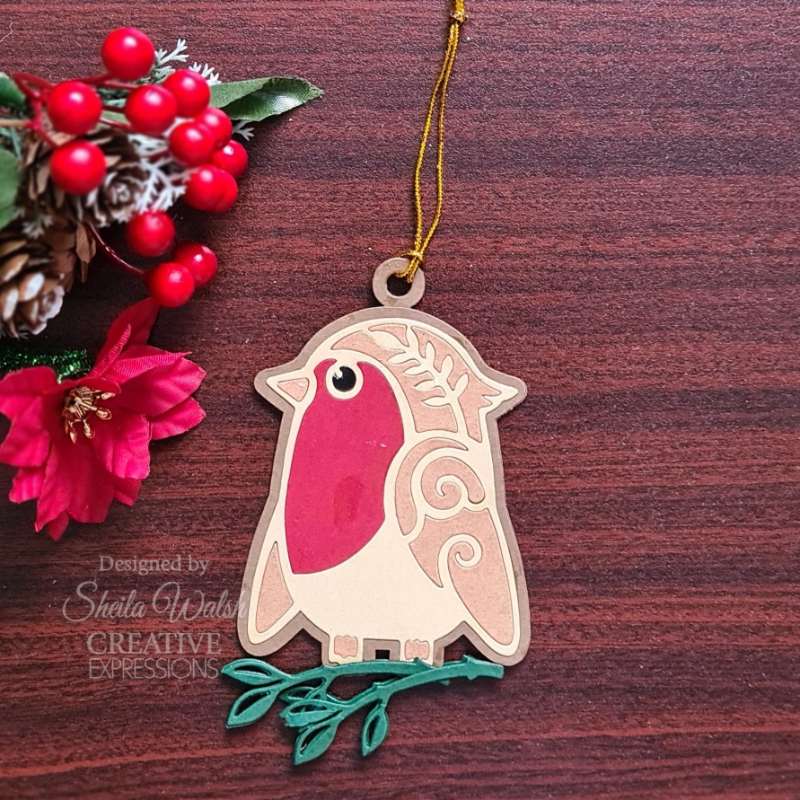 Creative Expressions Paper Cuts Festive Robin Craft Die-4