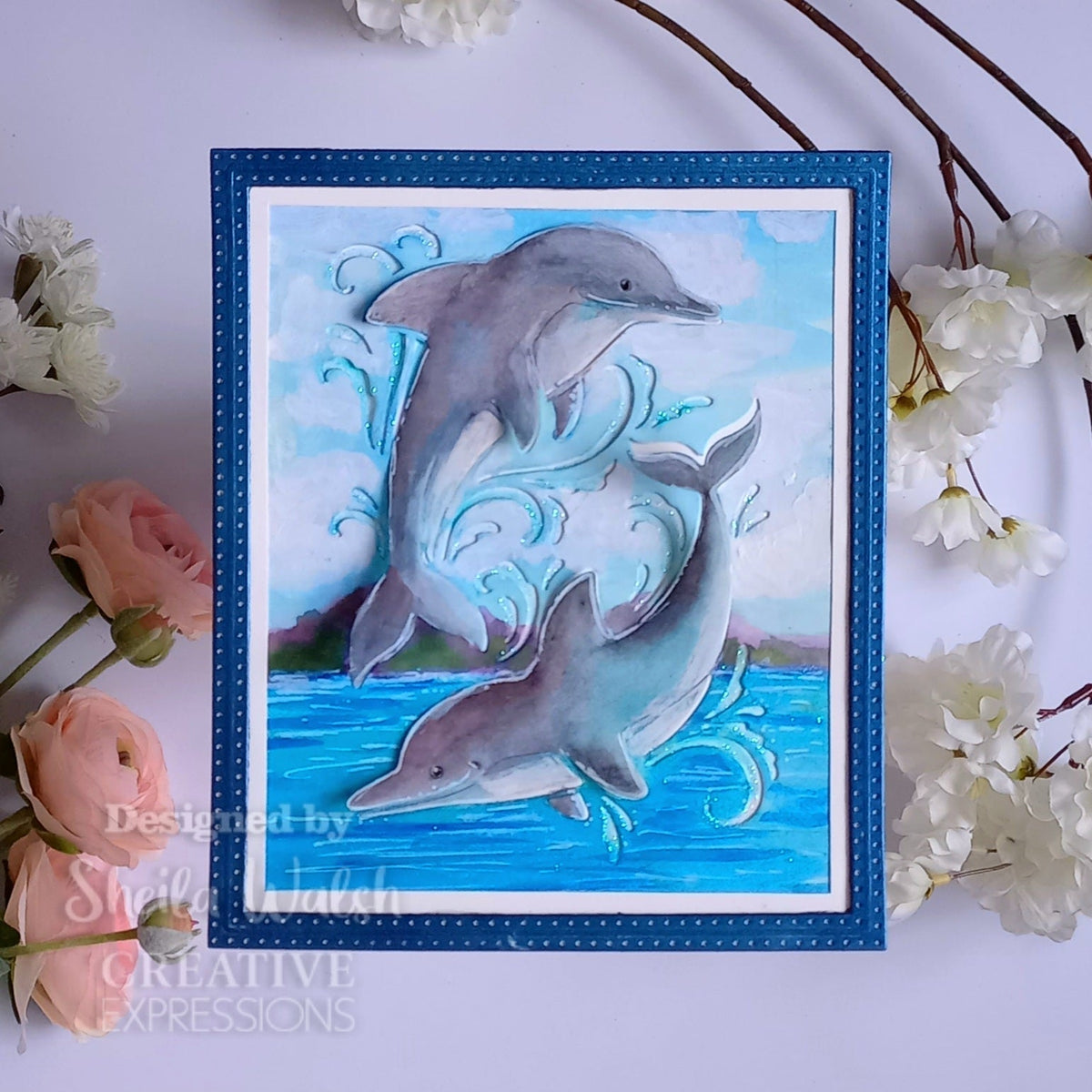 Creative Expressions Paper Cuts Cut & Lift Dolphin Dive Craft Die-2