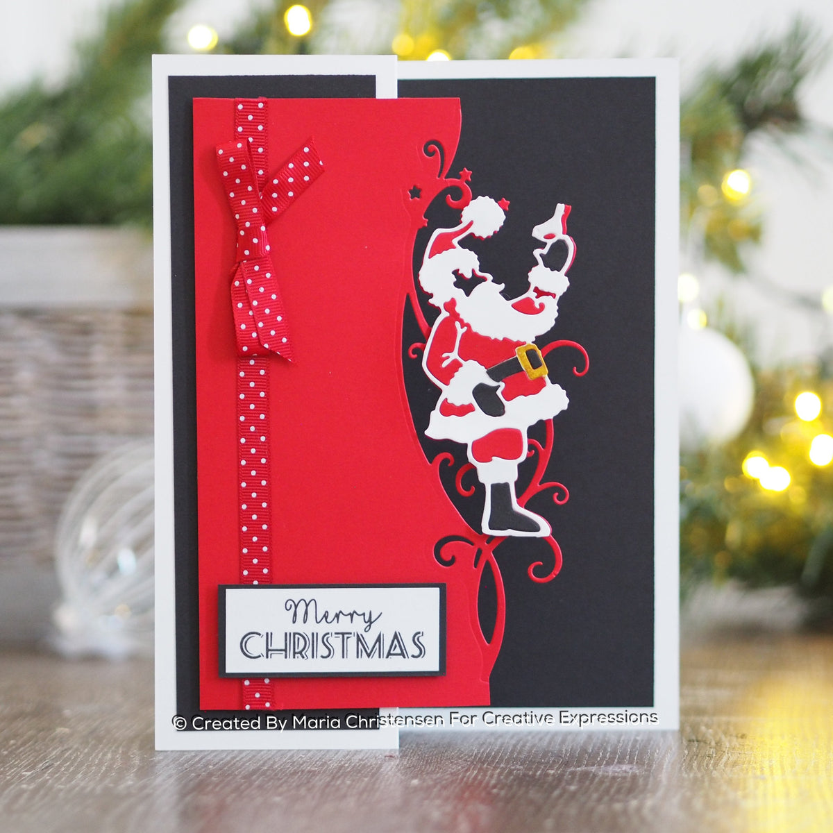 Creative Expressions Paper Cuts Edger Joyous Santa Craft Die-2