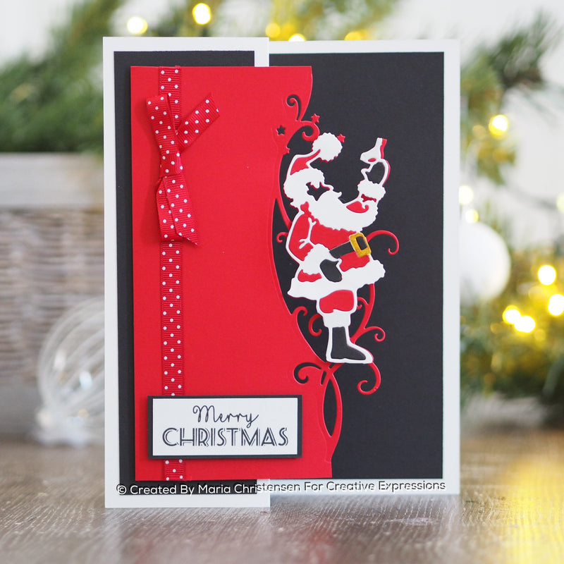 Creative Expressions Paper Cuts Edger Joyous Santa Craft Die-2