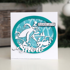Creative Expressions Paper Cuts Edger Penguins Sledding Craft Die-4