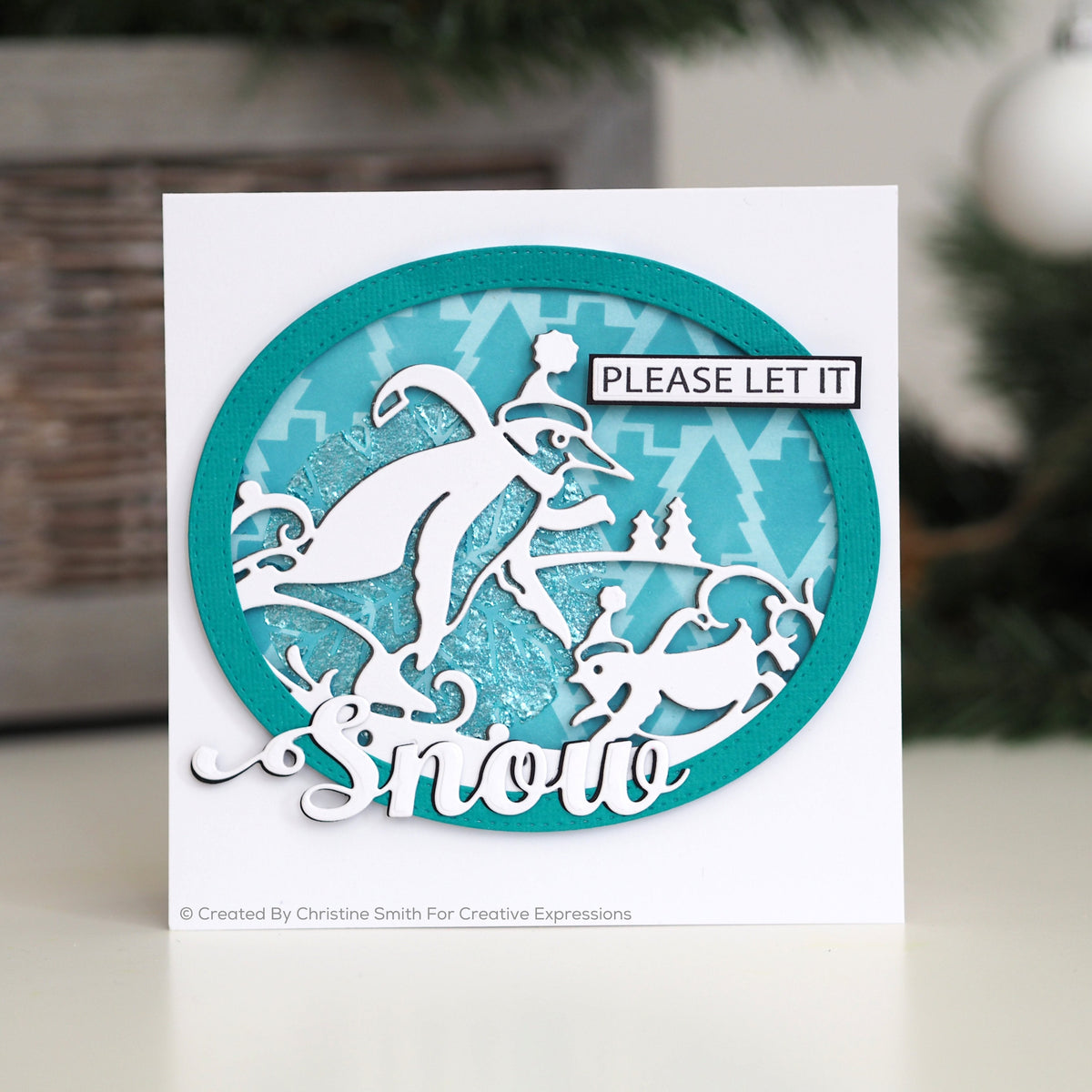 Creative Expressions Paper Cuts Edger Penguins Sledding Craft Die-4