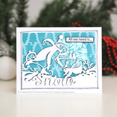 Creative Expressions Paper Cuts Edger Penguins Sledding Craft Die-3