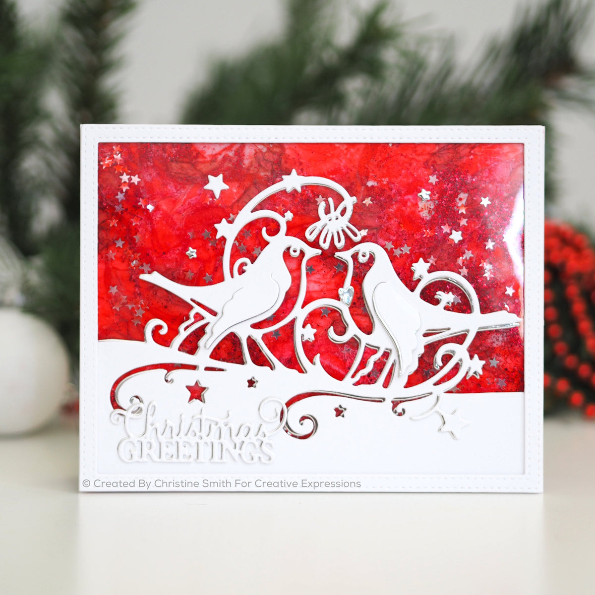 Creative Expressions Paper Cuts Edger Under the Mistletoe Craft Die-2