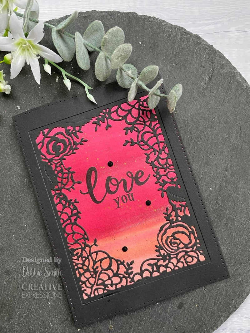 Creative Expressions Paper Panda Roses In Bloom Craft Die-3