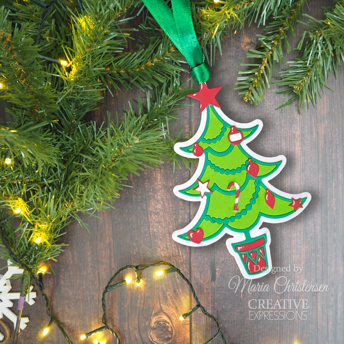 Creative Expressions Paper Cuts Festive Christmas Tree Craft Die-2