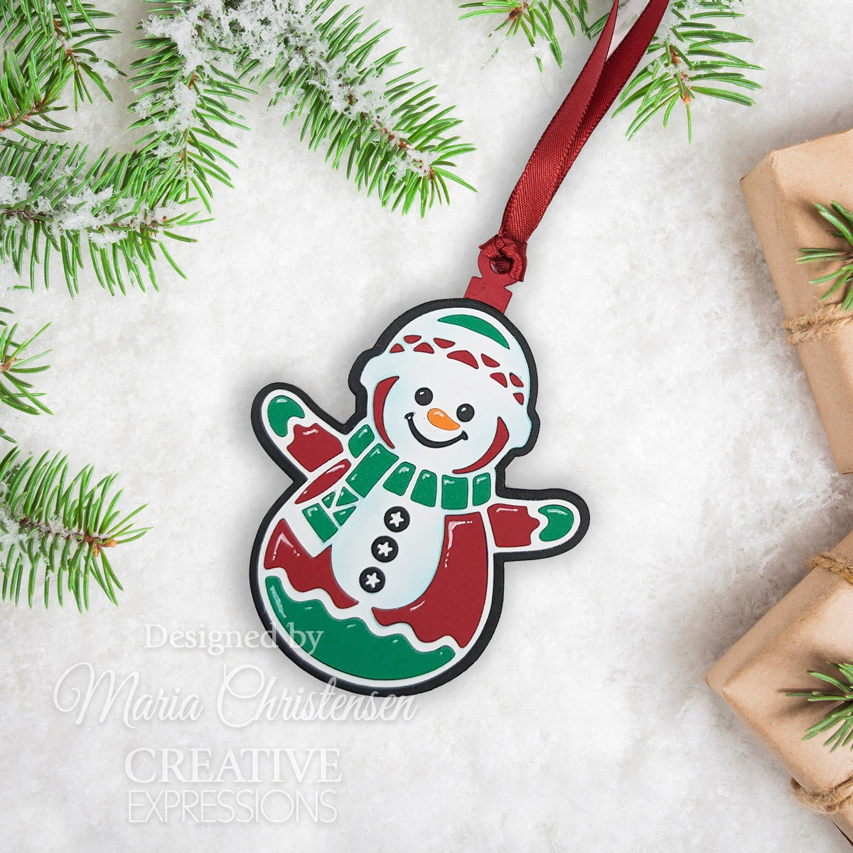 Creative Expressions Paper Cuts Festive Snowman Craft Die-2