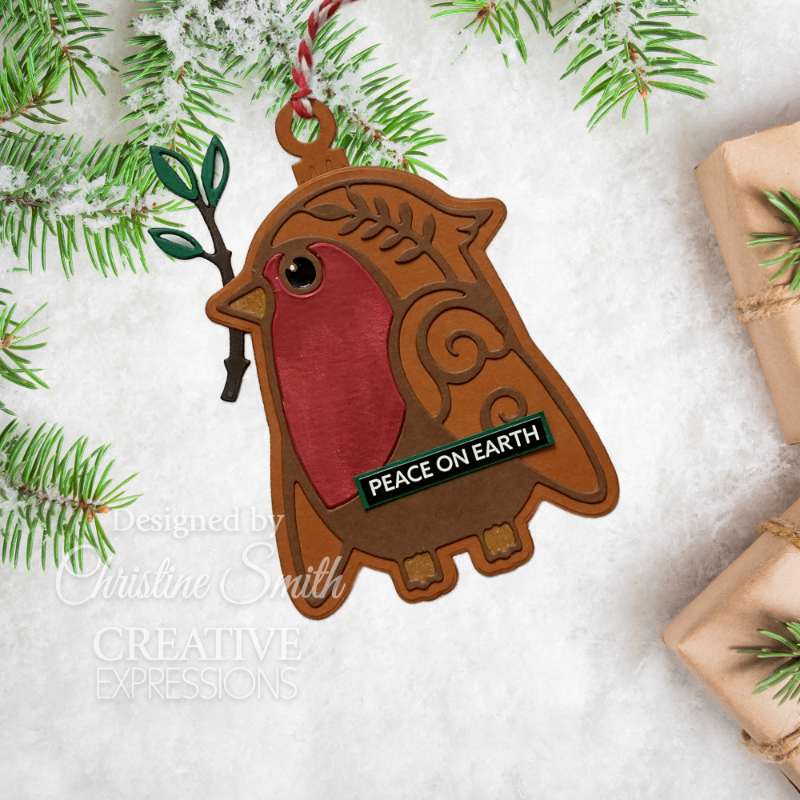 Creative Expressions Paper Cuts Festive Robin Craft Die-2
