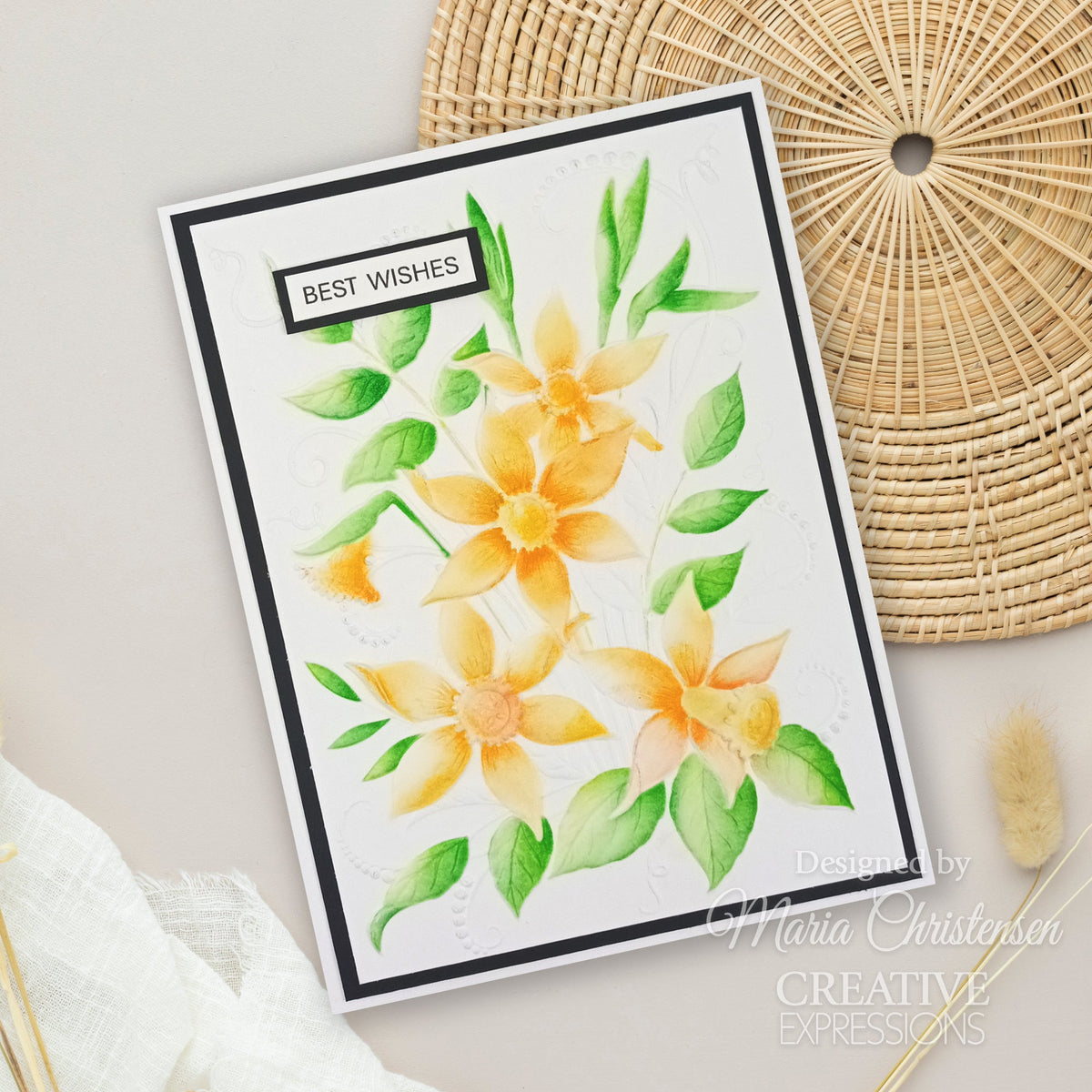 Creative Expressions Poetic Paper Pochoir de coloriage compagnon Narcisse Rêves 15,2 cm x 20,3 cm Lot de 2-4