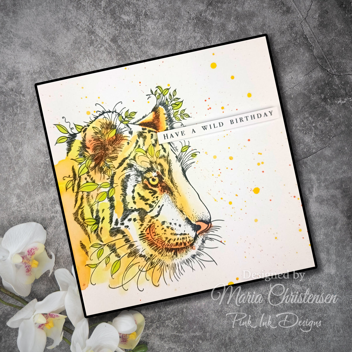 Pink Ink Designs Sher Khan 6 in x 8 in Clear Stamp Set-7