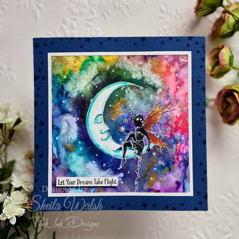 Pink Ink Designs Moon Fairy Lot de tampons transparents 15,2 cm x 20,3 cm-2