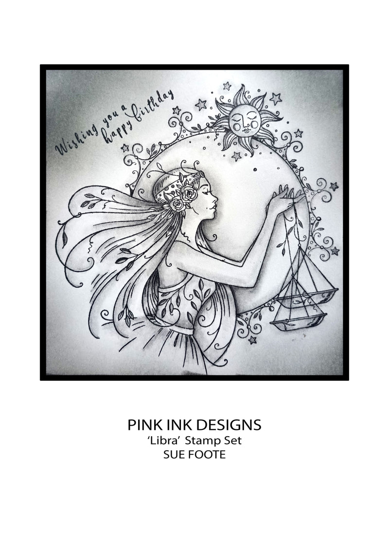 Pink Ink Designs Libra, lot de tampons transparents, 15,24 cm x 20,32 cm-7