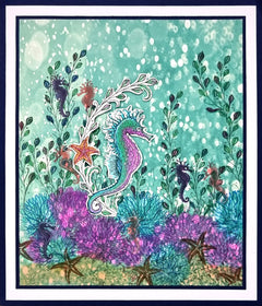 Set de sellos transparentes Seas The Day de 6 pulgadas x 8 pulgadas de Pink Ink Designs-4