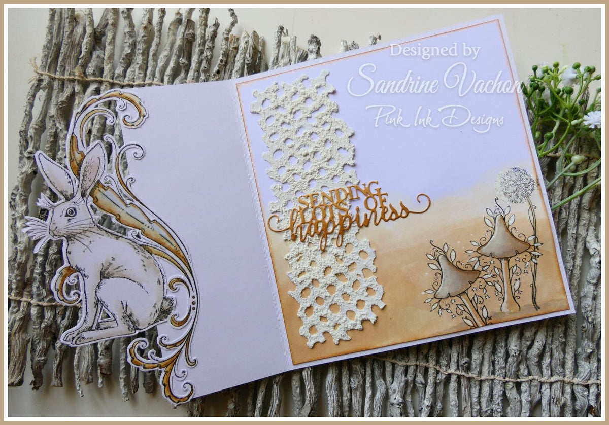 Pink Ink Designs Heavenly Hare 6 in x 8 in Clear Stamp Set-7