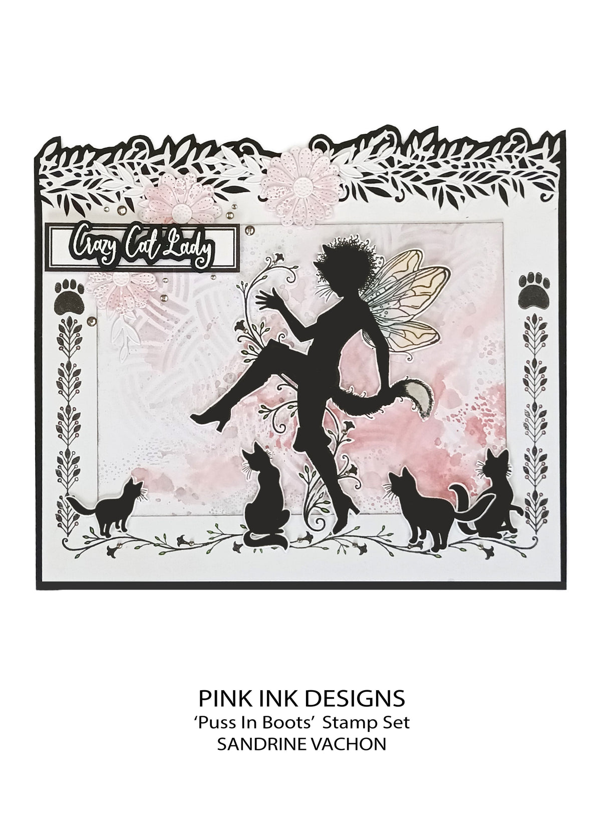 Pink Ink Designs Tampons Transparents Le Chat Botté 6 po x 8 po-6