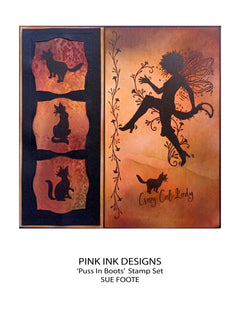 Pink Ink Designs Tampons Transparents Le Chat Botté 6 po x 8 po-7