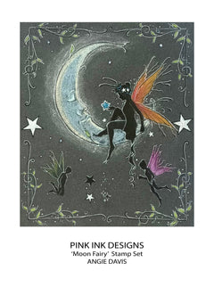 Pink Ink Designs Moon Fairy Lot de tampons transparents 15,2 cm x 20,3 cm-4