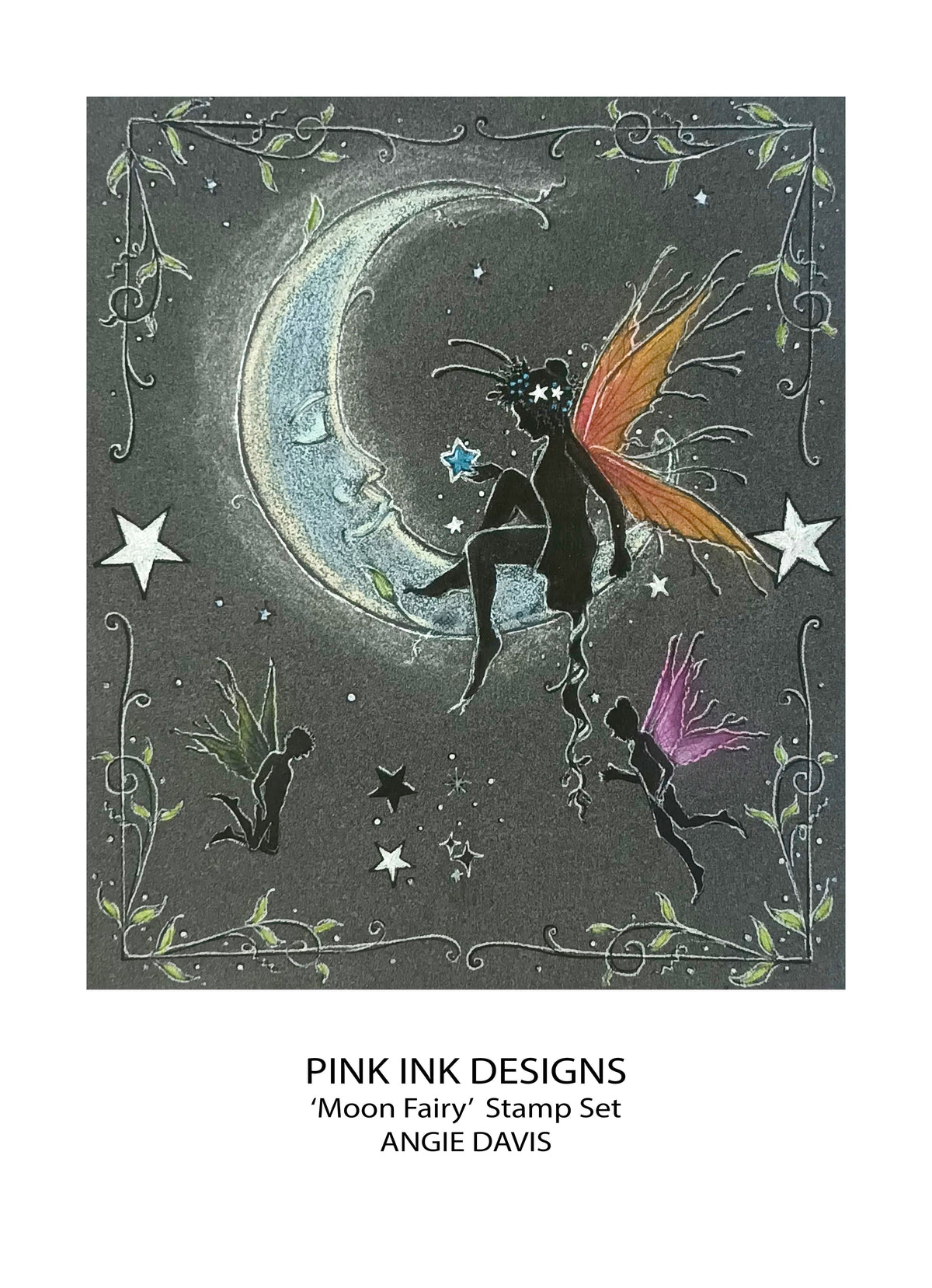Pink Ink Designs Moon Fairy Lot de tampons transparents 15,2 cm x 20,3 cm-4