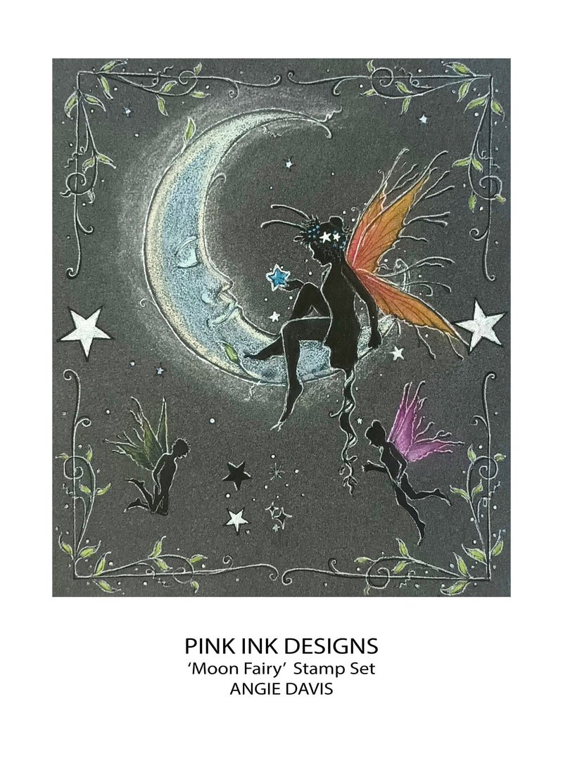 Pink Ink Designs Moon Fairy Lot de tampons transparents 15,2 cm x 20,3 cm-4