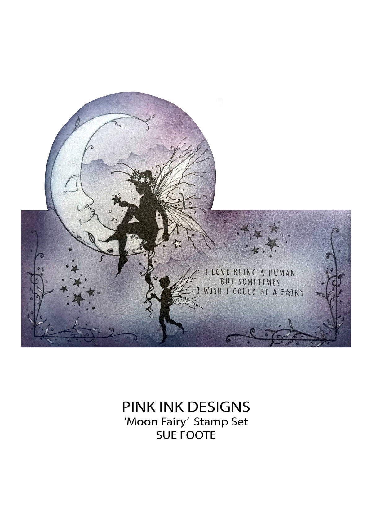 Pink Ink Designs Moon Fairy Lot de tampons transparents 15,2 cm x 20,3 cm-7