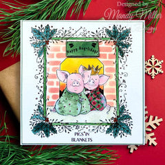 Pink Ink Designs Pigs In Blankets 6 in x 8 in Clear Stamp Set-5