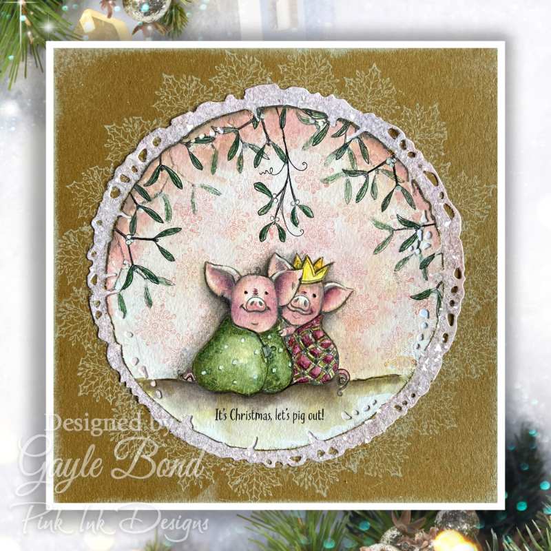 Pink Ink Designs Pigs In Blankets 6 in x 8 in Clear Stamp Set-6