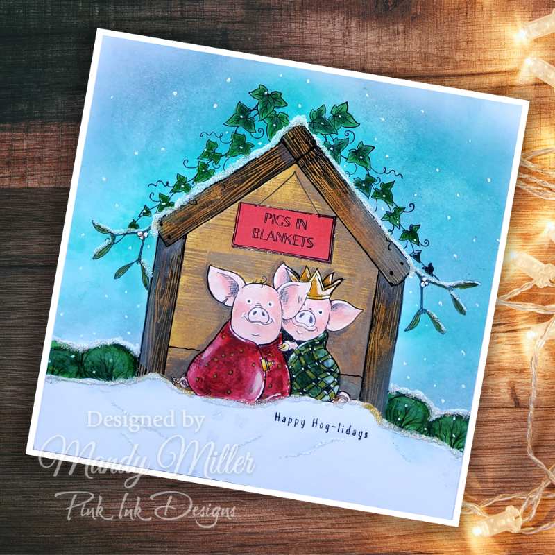 Pink Ink Designs Pigs In Blankets 6 in x 8 in Clear Stamp Set-7