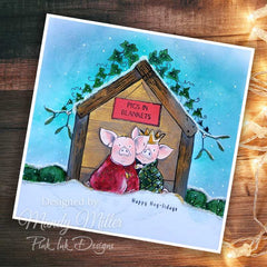 Pink Ink Designs Pigs In Blankets 6 in x 8 in Clear Stamp Set-7