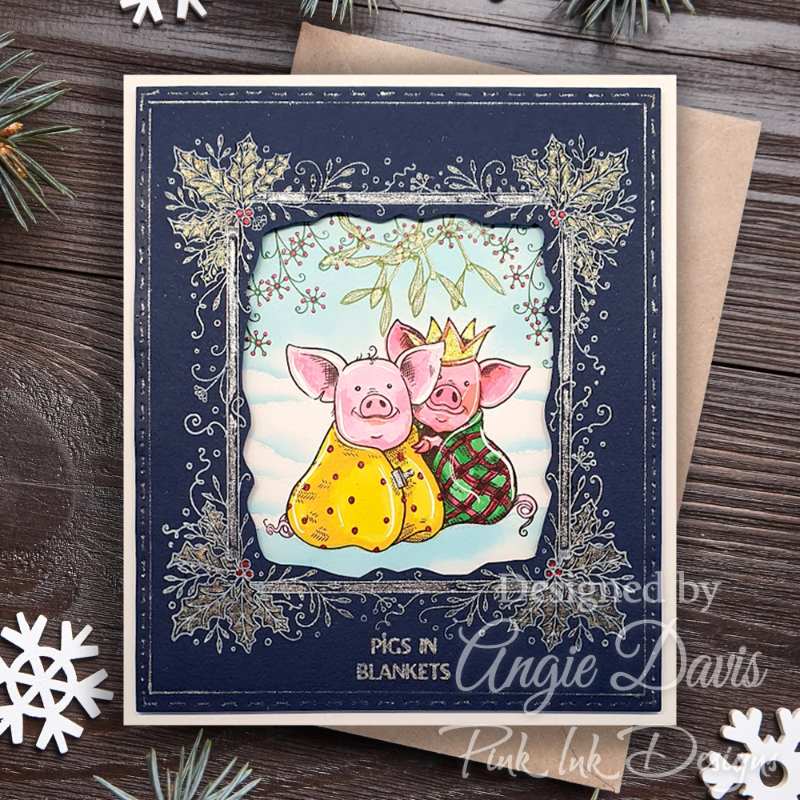 Pink Ink Designs Pigs In Blankets 6 in x 8 in Clear Stamp Set-8