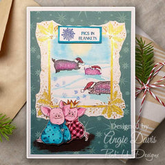 Pink Ink Designs Pigs In Blankets 6 in x 8 in Clear Stamp Set-9