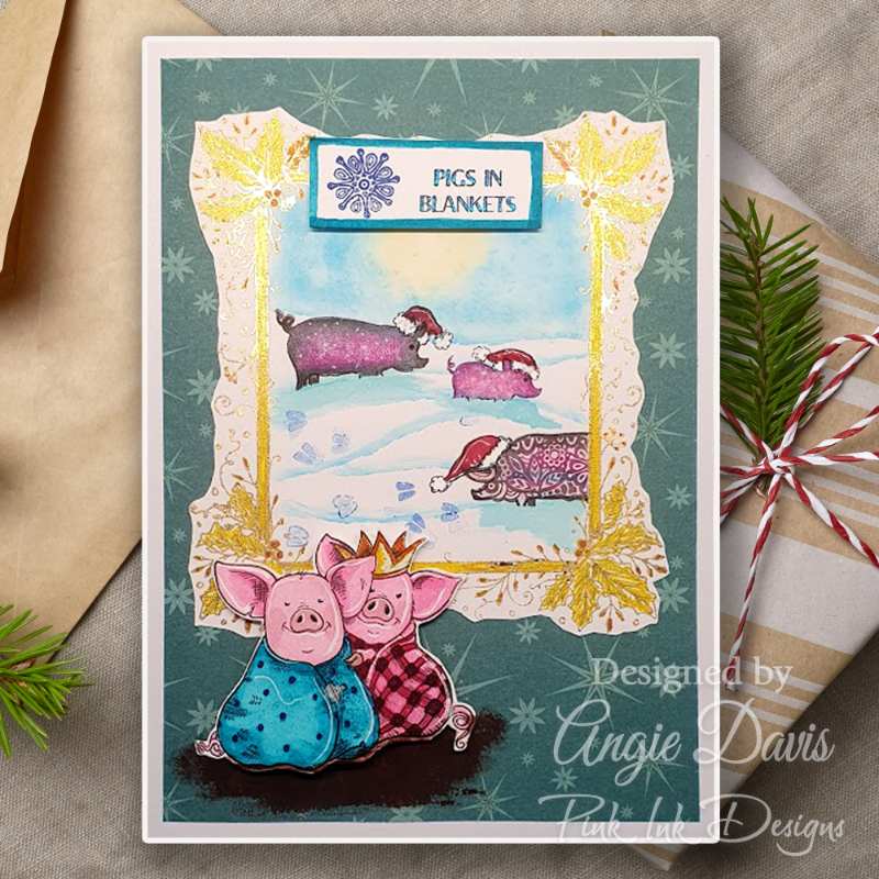 Pink Ink Designs Pigs In Blankets 6 in x 8 in Clear Stamp Set-9