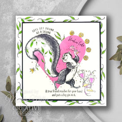 Set de sellos transparentes Stinkin' Cute de Pink Ink Designs, 6 x 8 pulgadas-9