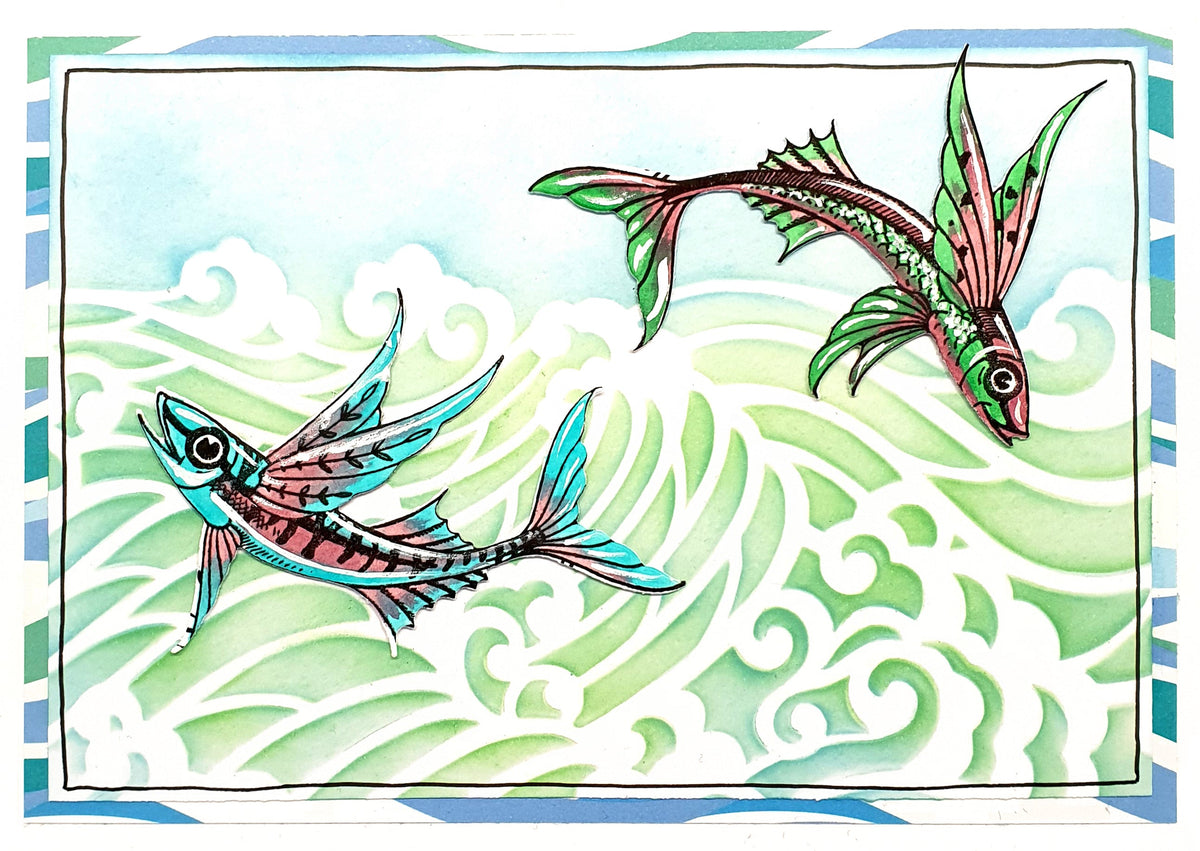 Pink Ink Designs Waves 7 in x 7 in Stencil-4