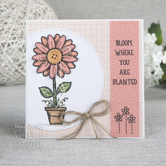 Creative Expressions Sam Poole Daisy Bloom 6 in x 4 in Clear Stamp Set-3