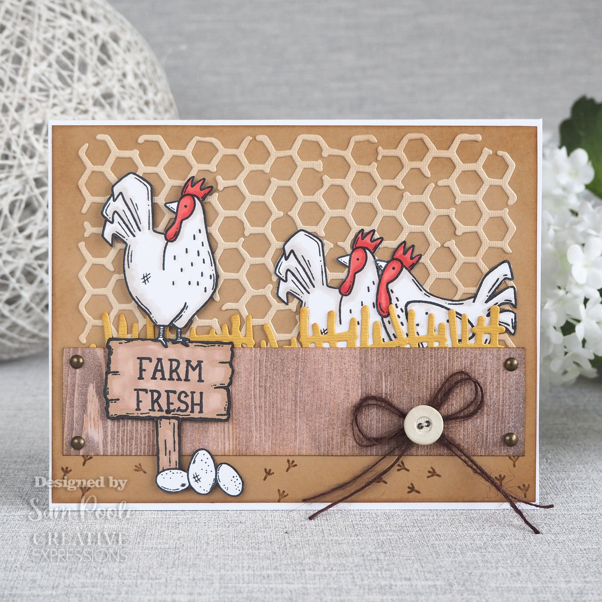 Creative Expressions Sam Poole Daisy Bloom 6 in x 4 in Clear Stamp Set-5