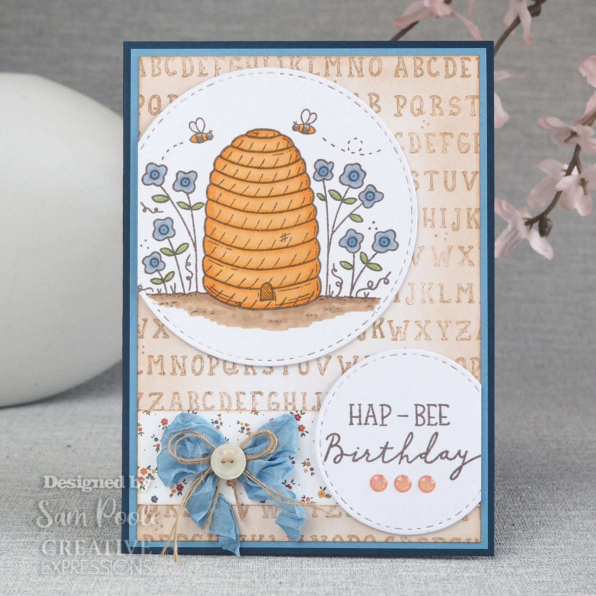 Creative Expressions Sam Poole Bee-you-tiful Beehive 6 in x 4 in Clear Stamp Set-5