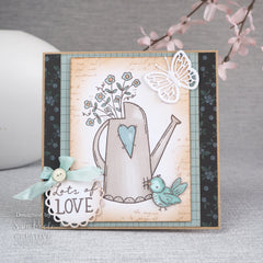 Creative Expressions Sam Poole Friendship Watering Can 6 in x 4 in Clear Stamp Set-3