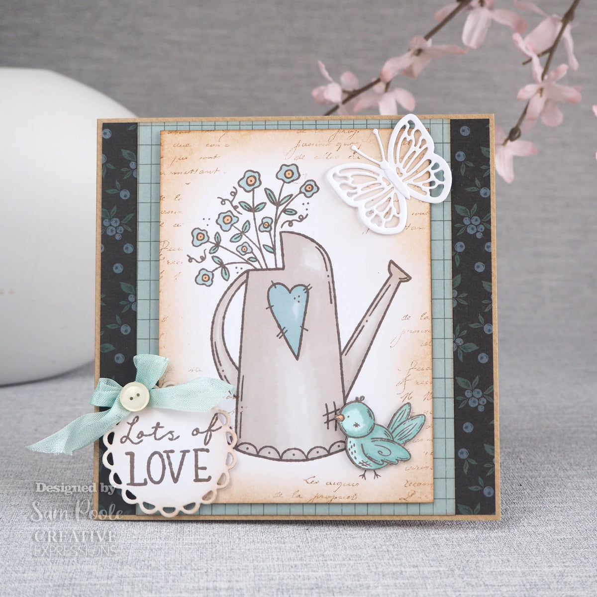 Creative Expressions Sam Poole Friendship Watering Can 6 in x 4 in Clear Stamp Set-3