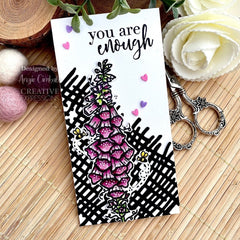 Creative Expressions Sam Poole Foxglove and Bees 6 in x 4 in Clear Stamp Set-3