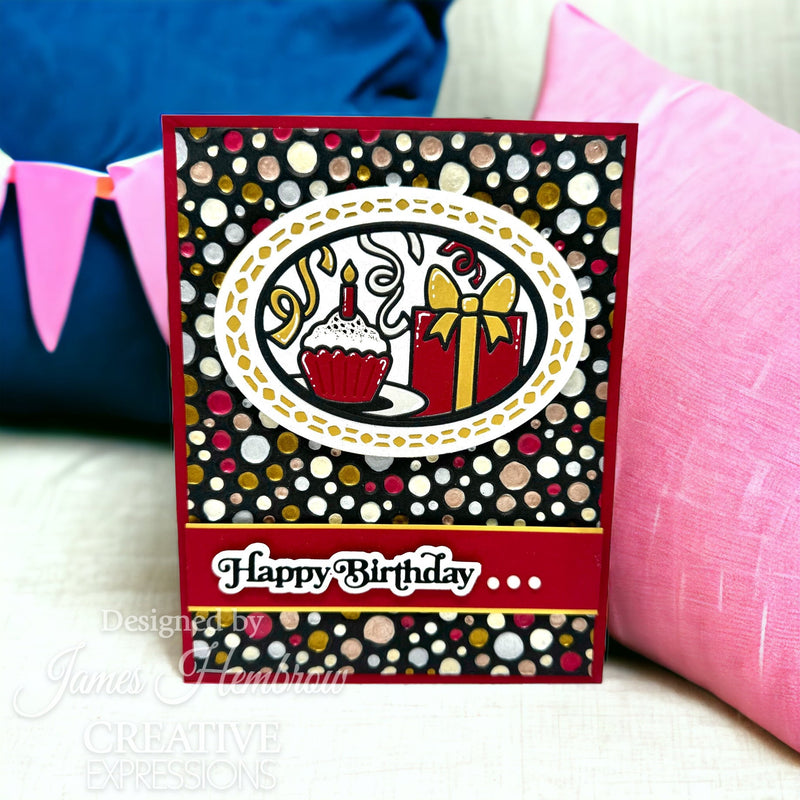 Matrices de découpe Sue Wilson Creative Expressions – Anniversaire Vitrail-5