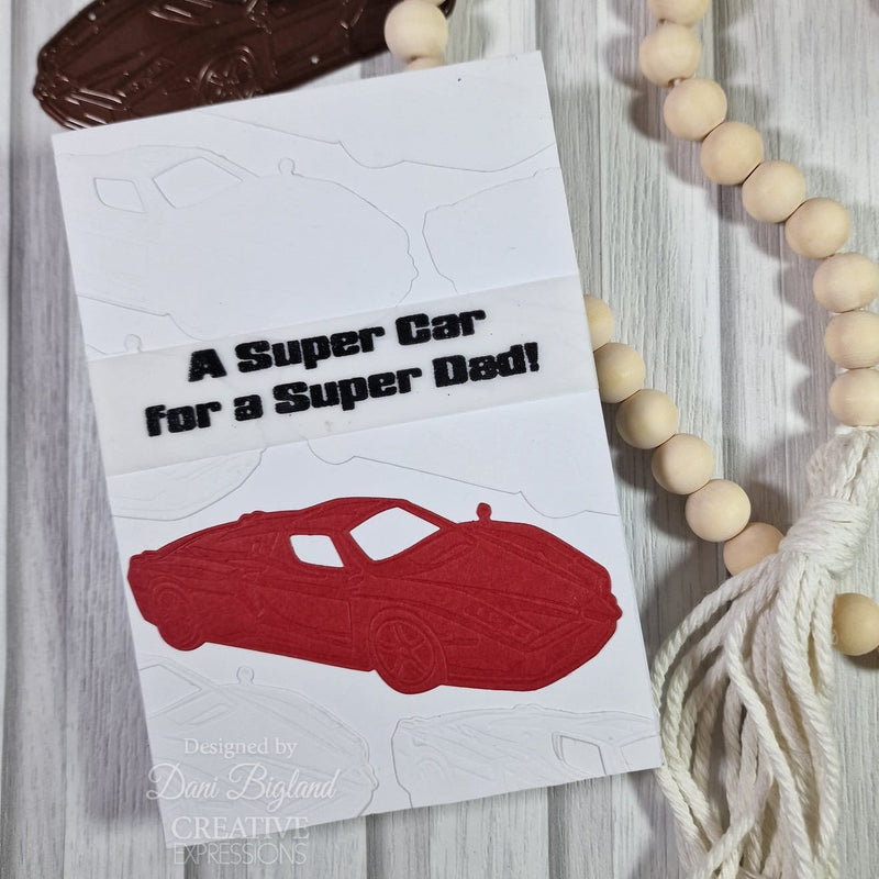 Creative Expressions Super Cars 6 in x 8 in Clear Stamp Set-3