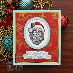 Creative Expressions Santa 6 in x 8 in Clear Stamp Set-5
