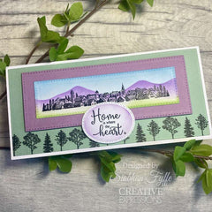 Creative Expressions Sue Wilson Village Scenes 4 in x 6 in Stamp Set-2